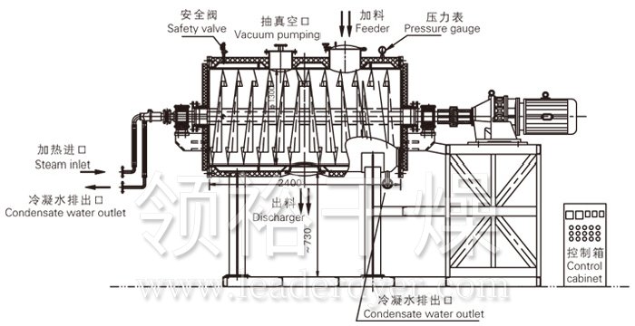 真空耙式干燥机结构示意图